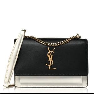 SOLD. Ysl calfskin monogram sunset wallet with chain